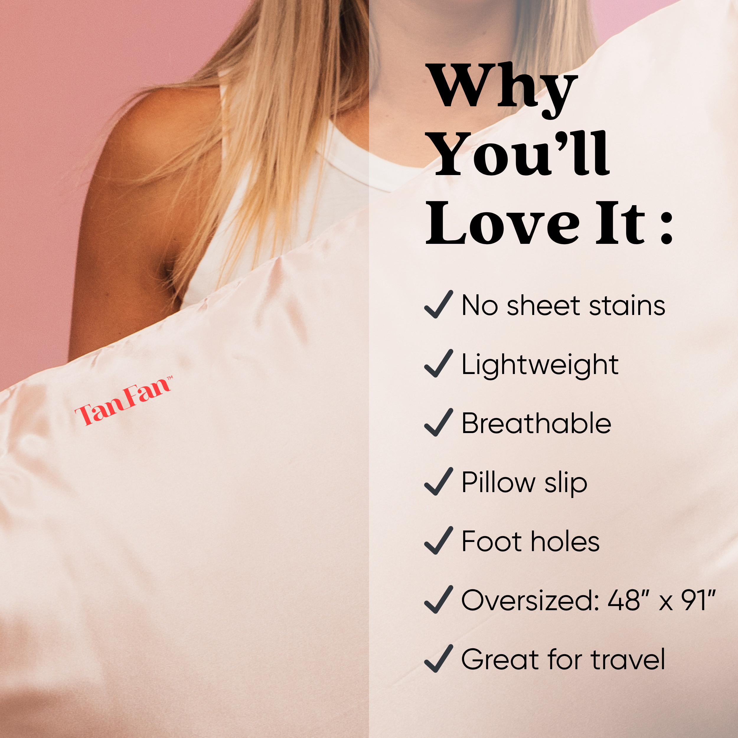 Self Tan Sleep Sac - Pink