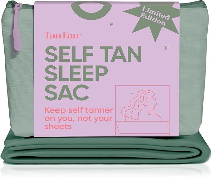 Transfer-resistant sleep cocoon for self-tanning.