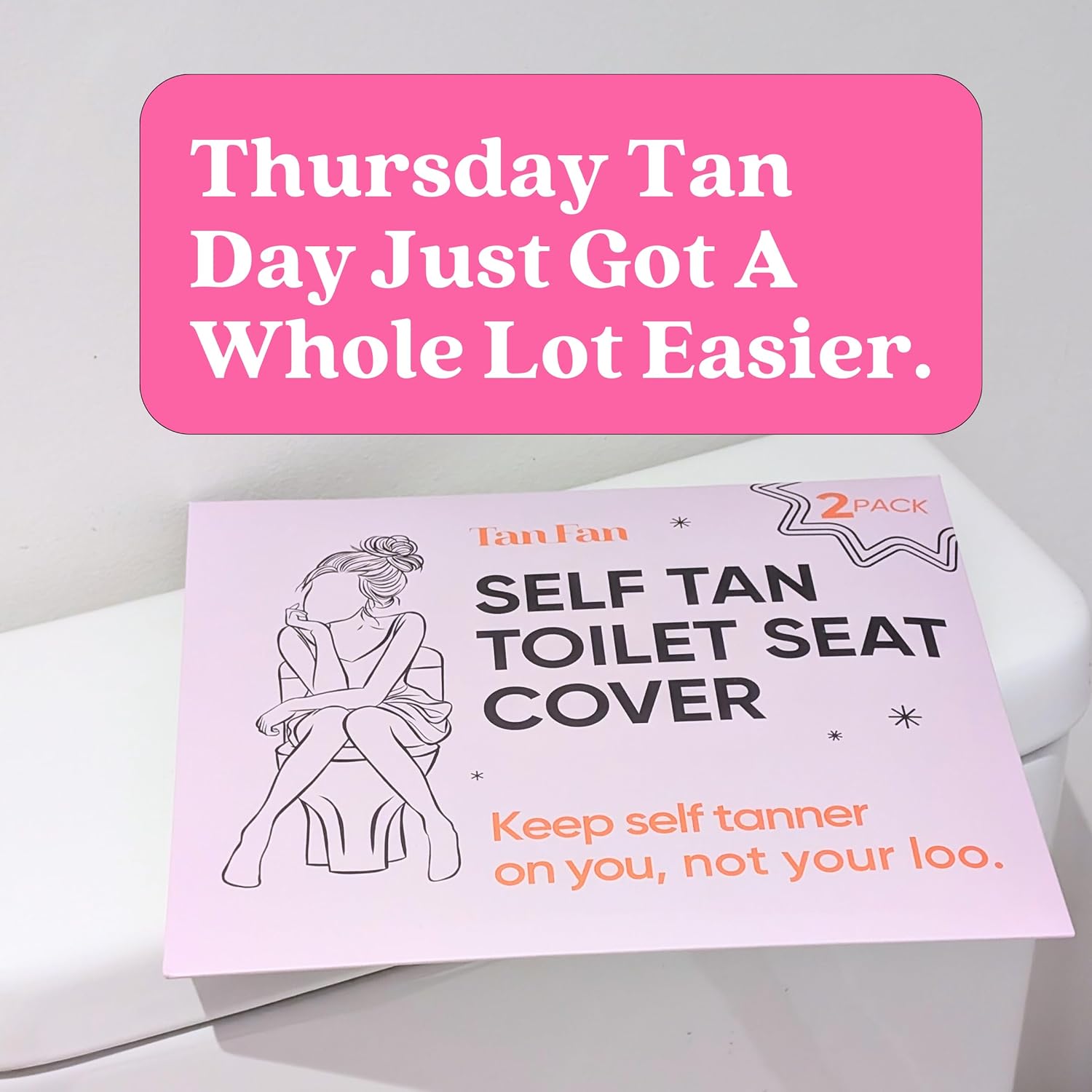 Self Tan Toilet Seat Cover