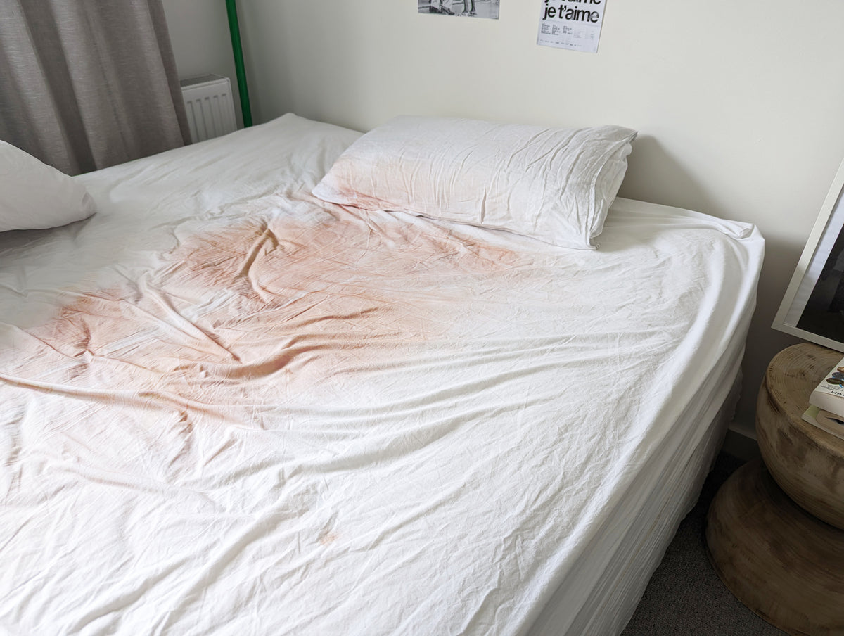 Stained Mat Why You Don't Want Stained Bed Sheets After Self-Tanning