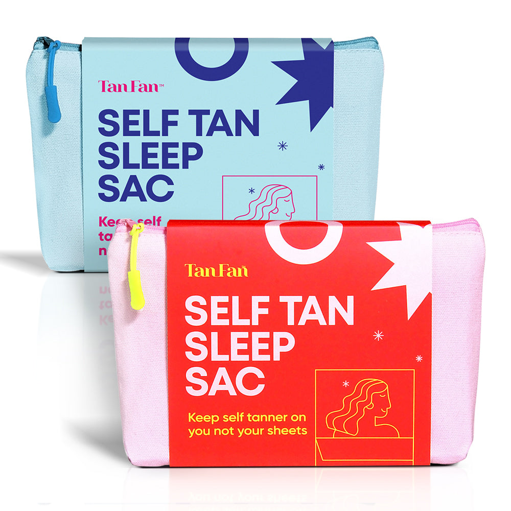 Two-pack of Tan Fan Self Tan Sleep Sacs – Protect your bedding while tanning overnight.
