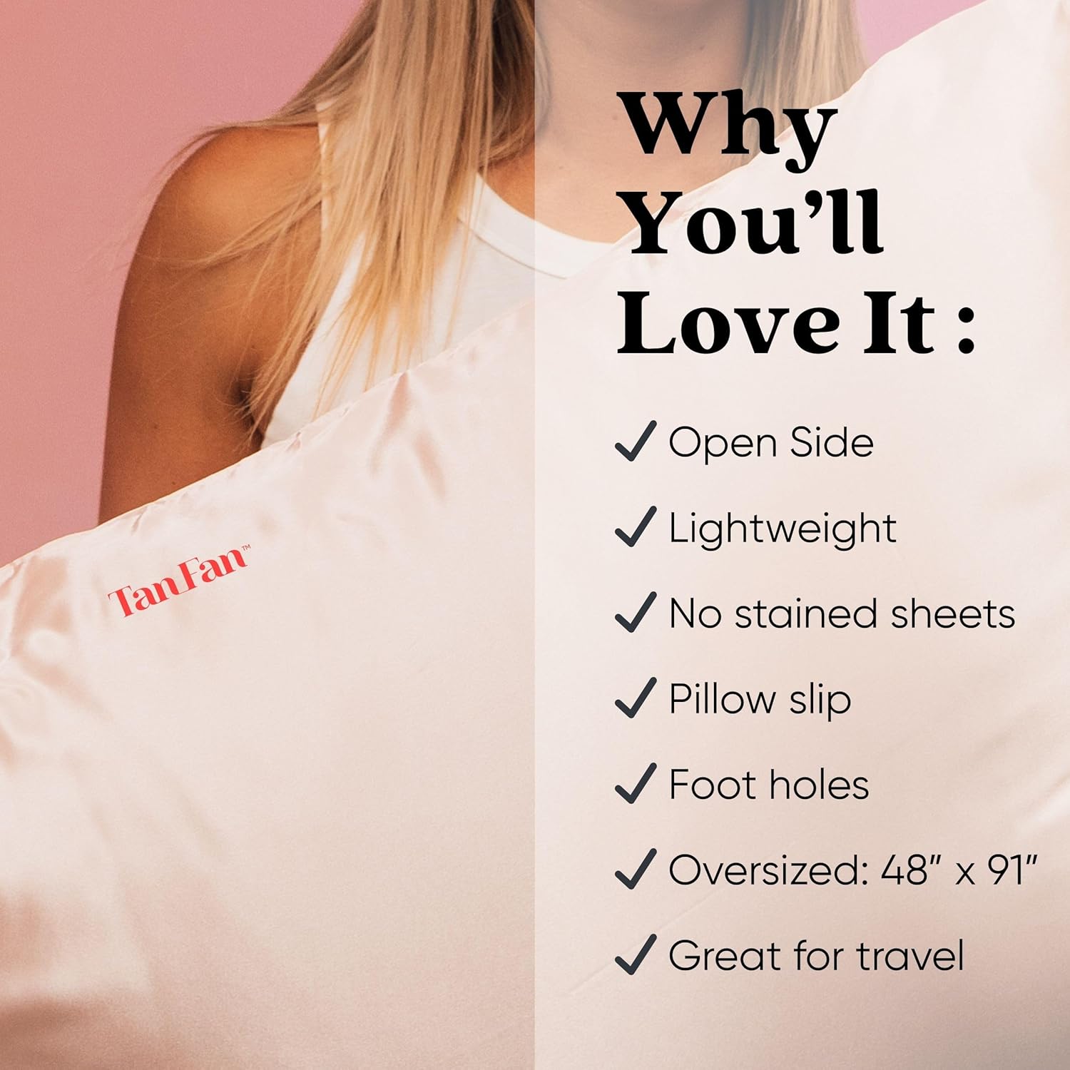 Self Tan Sleep Sac - Open Side