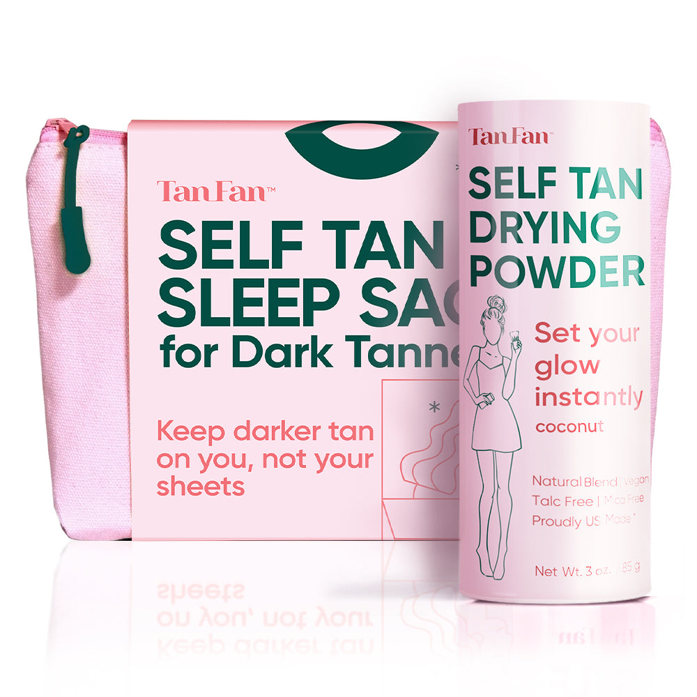 Dark Powder Kit and Sleep Sac set – ultimate self-tan protection and drying solution.
