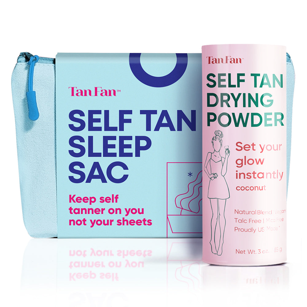 Pink Powder Kit and Sleep Sac – a tanning essential for smooth, mess-free application.
