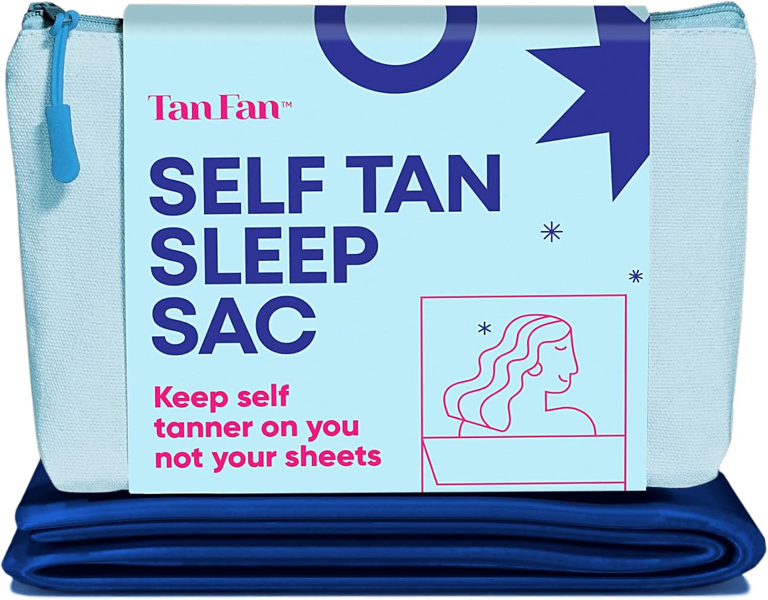 Self Tan Sleep Sac Navy + Powder Single